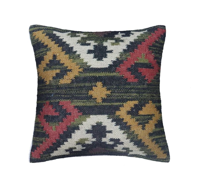 Handmade Wool Jute Cushion Cover