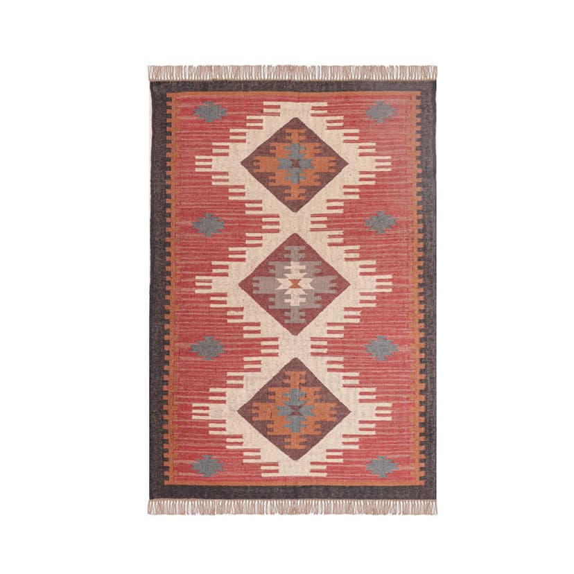 Custom Size Bohemian Wool Jute Kilim Rug