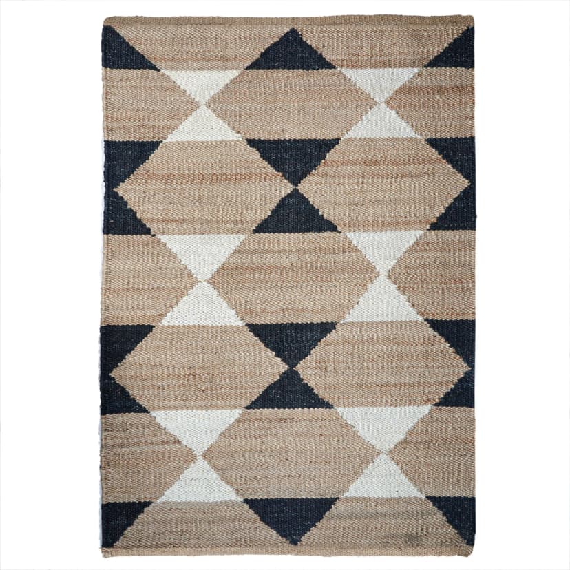 Custom Size Handwoven Multicolor Jute Hemp Rug