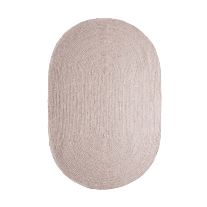 Handmade Braided Bohemian Custom Color Large Area Oval Jute Rug