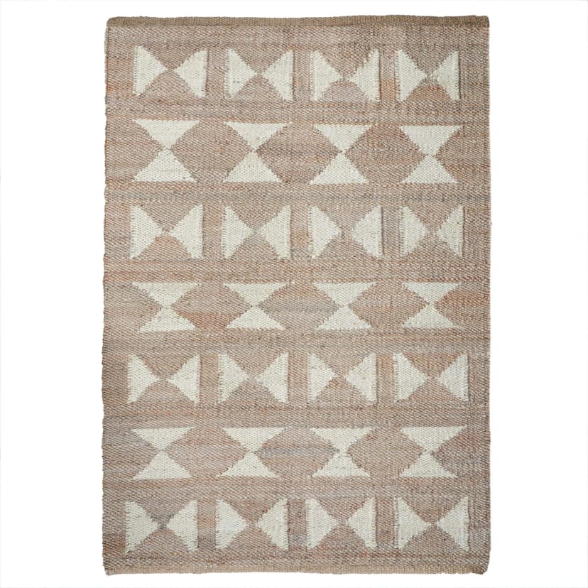 Natural Hemp Rectangle Doormat Runner Rug With White Design Hemp For Stair Decor Tufted Hemp Rug Moroccan Hemp Runner Rug Entryway Large Dhurrie Rug Traditional Jute Rug