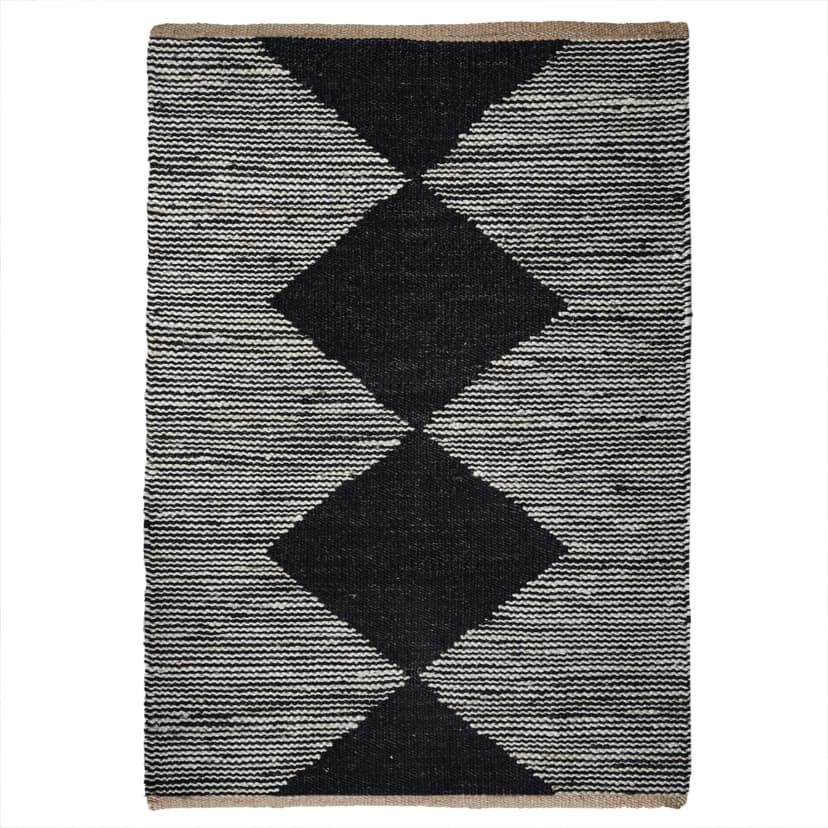 Hand Woven Black And White Hemp Jute Rug Rectangle Doormat Hemp Runner For Hallway Decor Hemp Runner Hemp Rug For Living Room Area Rug Vintage Large Decor Rug 