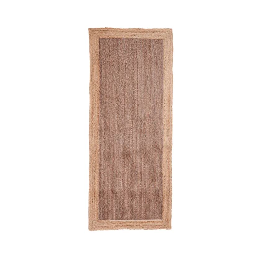 Brown Jute Rug With Beige Border Decor Home