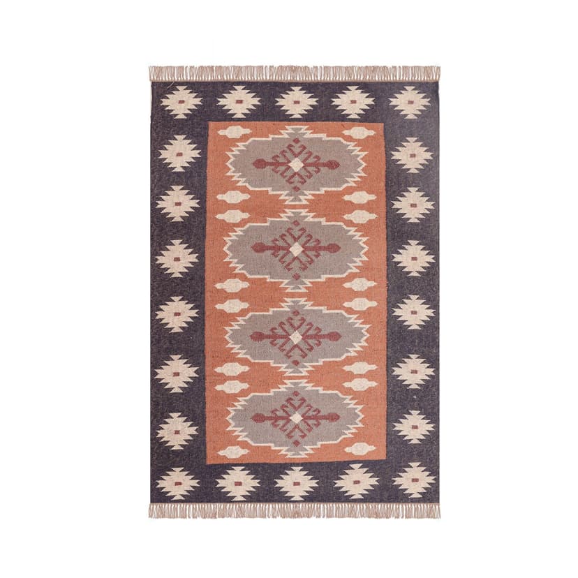 Handwoven Wool Jute Kilim Rug Handmade Kilim Dhurrie Rug Traditional Indian jute Area rug kilim Jute Rug Multicolor Decor Kilim Jute Area Rug