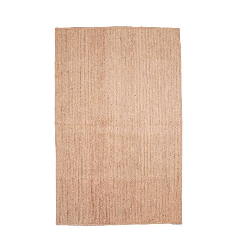 Indian Hand Braided Natural Solid Rectangle Jute Rug Natural Fiber Rug