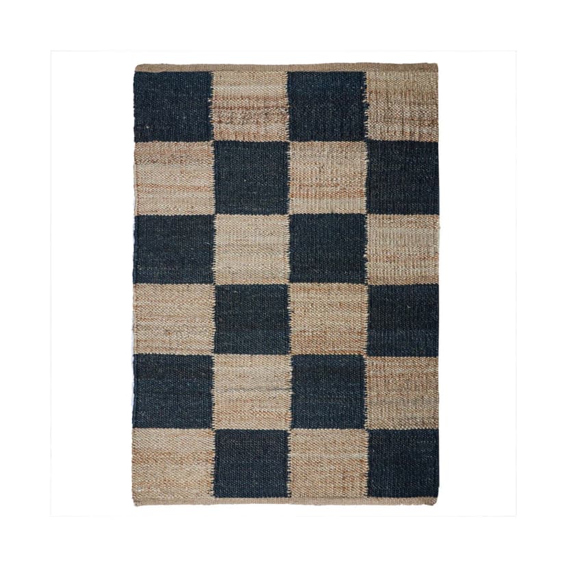 Stair Rectangle Black And Beige Box Design Rug For Hallway Extremely Long Rectangle Rug Boho Home Decor Hemp Rug Large Area Dhurrie Rug Bohemian Hemp Rug